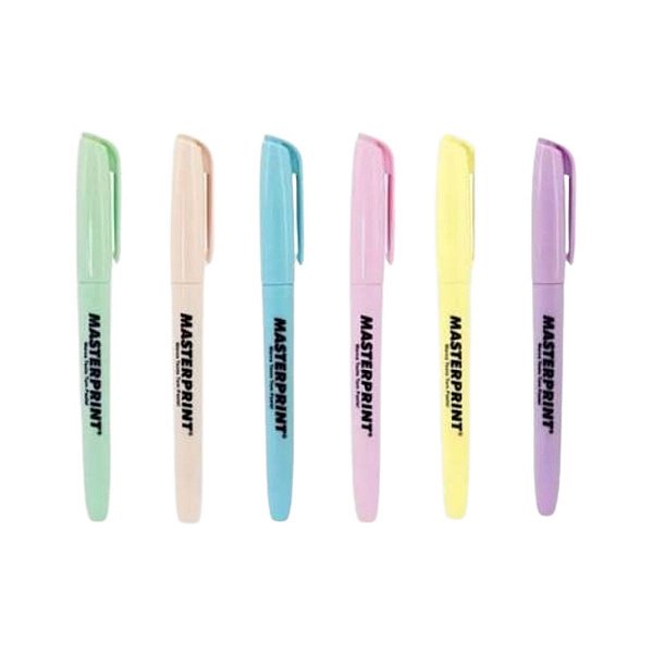 CANETA MARCA TEXTO PASTEL 6 CORES MP611 MASTERPRINT