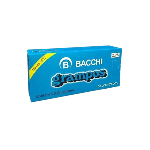 GRAMPO 23/8 GALVANIZADO C/ 5000 BACCHI