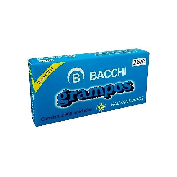 GRAMPO 26/6 GALVANIZADO C/ 5.000 BACCHI