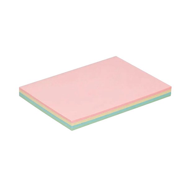 BLOCO ADESIVO 76X102MM 4CORES PASTEL 100FLS MAXPRINT