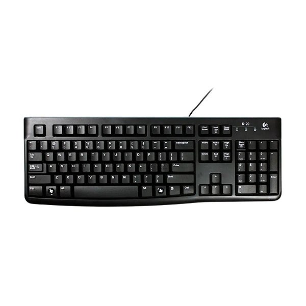 TECLADO USB COM FIO PRETO K120 LOGITECH