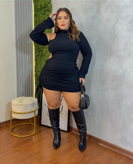 VESTIDO CANELADO