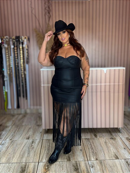 VESTIDO COURO ECO