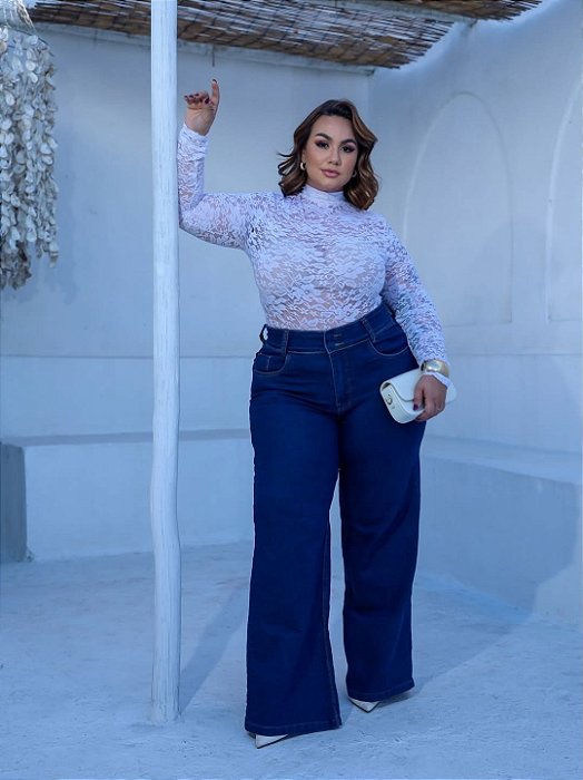 CALÇA JEANS WIDE LEG