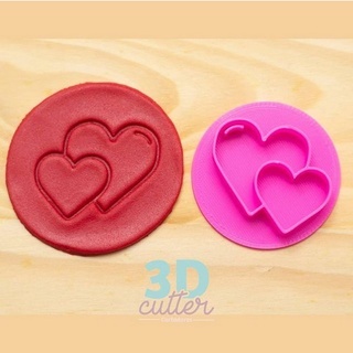 Marcador Coração Duplo - 4cm