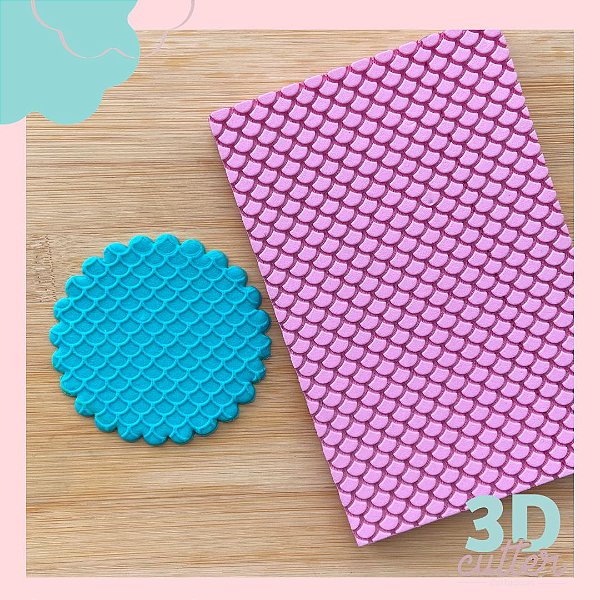 Textura  Emborrachada para Pasta Americana - Escama Sereia