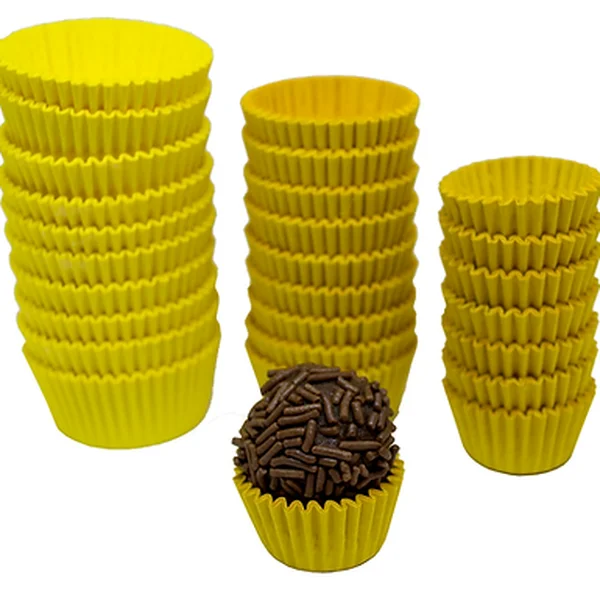 Forminhas para Docinho Impermeável 100 und - Amarelo Nº 5 (REIKI)