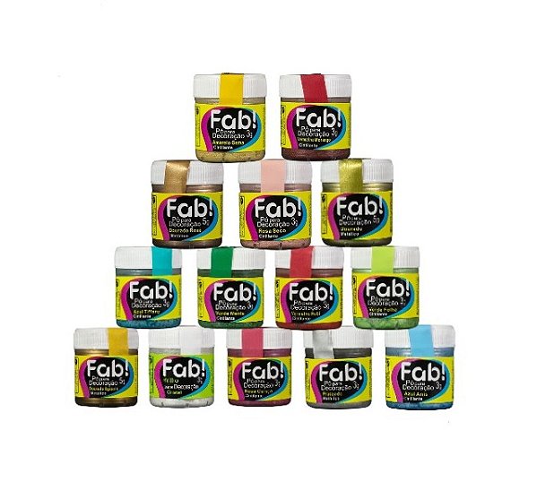 Pó Para Decoração Fab! - Corante Brilhante de Colorir
