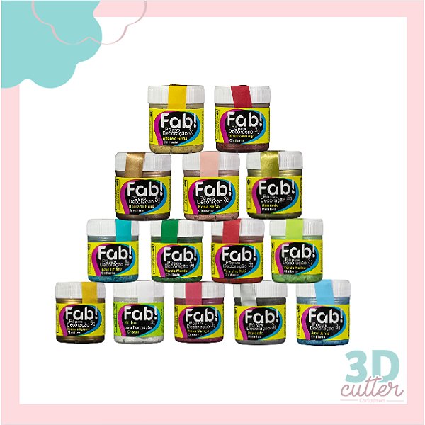 Pó Para Decoração Fab! - Corante Brilhante Comestível De Colorir