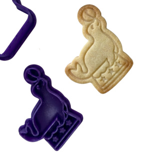 Marcador e Cortador Foca de Circo - Para pasta Americana e Biscoitos