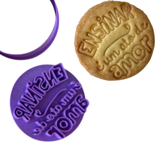 Marcador e Cortador Ensinar é um ato de Amor (Professores) para biscoitos e pasta americana