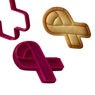 Marcador e Cortador Outubro Rosa Laço Para pasta Americana e Biscoitos