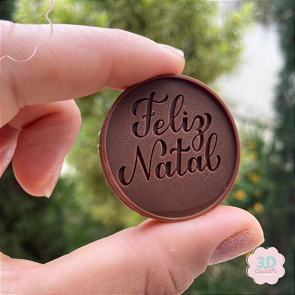 Molde de Silicone Feliz Natal 2- 4cm