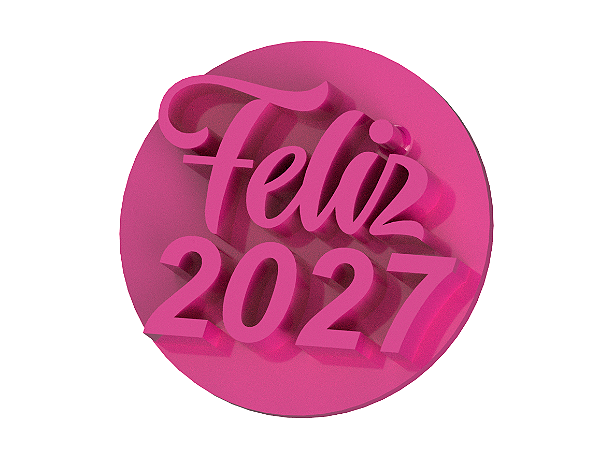 Carimbo para Docinhos (Ejetores) Feliz 2027 3cm