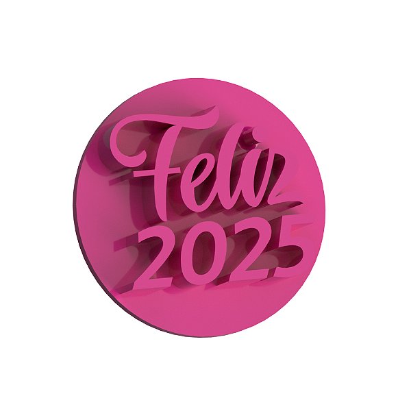Carimbo para Docinhos (Ejetores) Feliz 2025 3cm