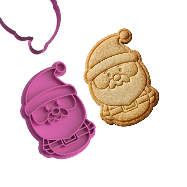 Marcador e Cortador Papai Noel Para pasta Americana e Biscoitos