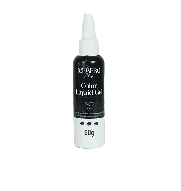 Corante Liquid Gel (PRETO) Iceberg - 60g