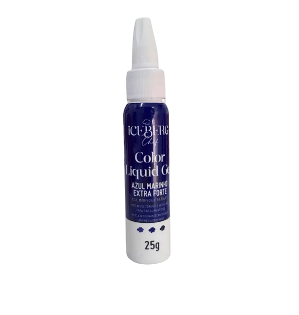 Corante Liquid Gel (AZUL MARINHO EXTRA FORTE) Iceberg - 25g