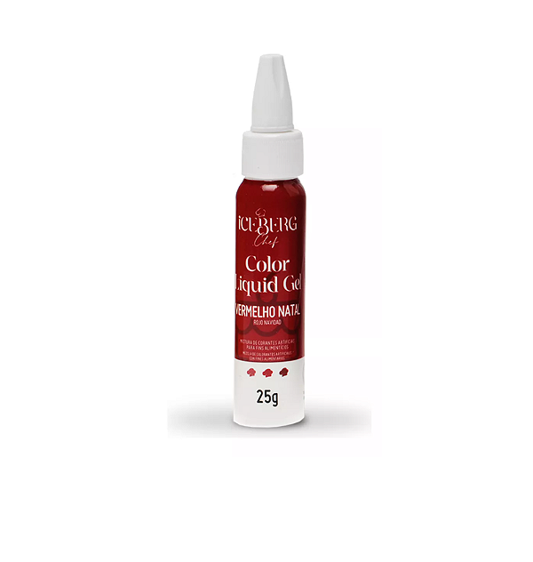 Corante Liquid Gel (VERMELHO NATAL) Iceberg - 25g