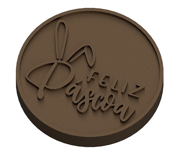 Molde de Silicone Feliz Páscoa Orelhinha - 4cm