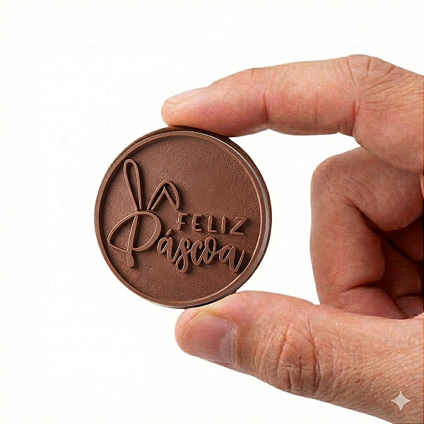 Molde de Silicone Feliz Páscoa Orelhinha - 4cm