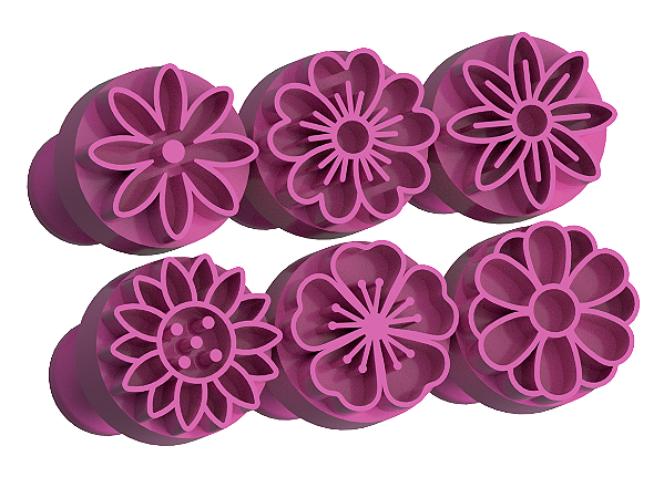 Carimbo para Doces Brigadeiro - Flores 3
