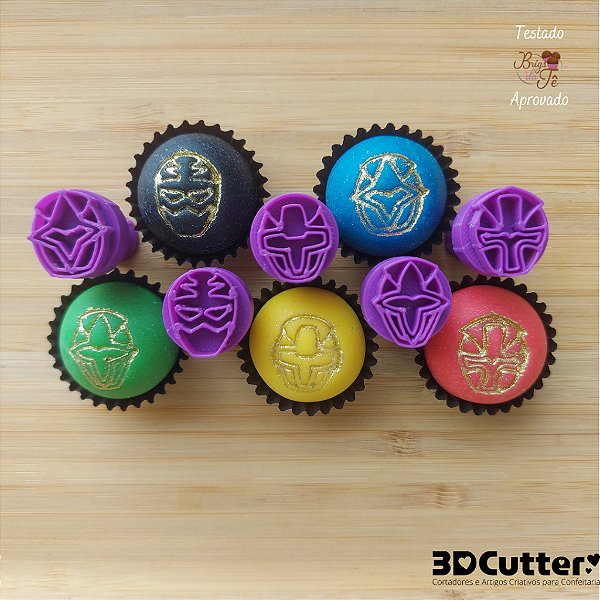 Carimbos para Docinhos Brigadeiro  Power Rangers