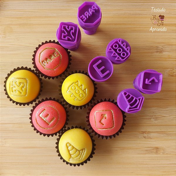 Carimbos para Docinhos Brigadeiro Trânsito