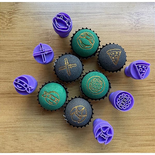 Carimbos para Doces Brigadeiro  - Tartarugas