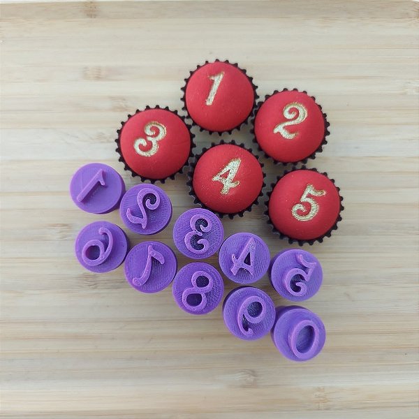 Carimbos para Docinhos Brigadeiro Numerais 2