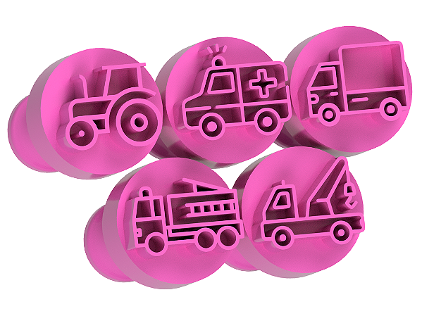 Carimbos para Docinhos Brigadeiro Transportes 2