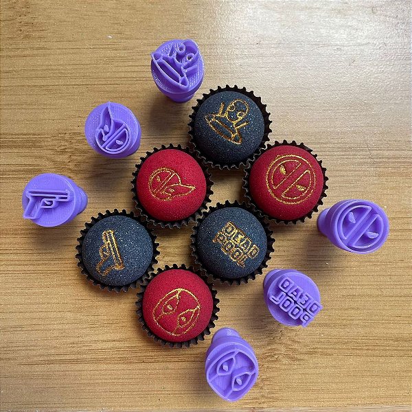 Carimbos para Docinhos Brigadeiro Herói Wade Wilson