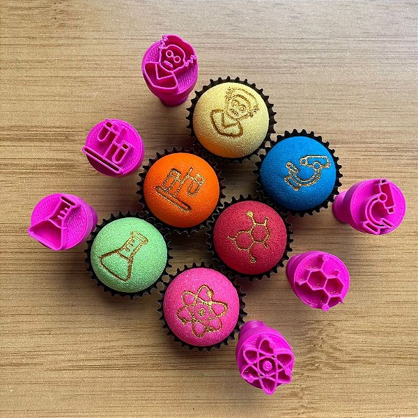 Carimbos para Docinhos Brigadeiro Coleção Química