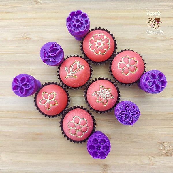 Carimbos para Docinhos Brigadeiro Flores 1