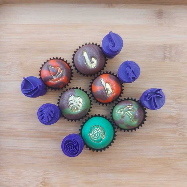 Carimbos para Docinhos Brigadeiro Princesa tropical