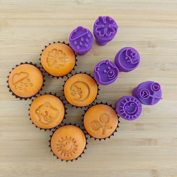 Carimbos para Doces Brigadeiro Ursinhos Carinhosos do Amor