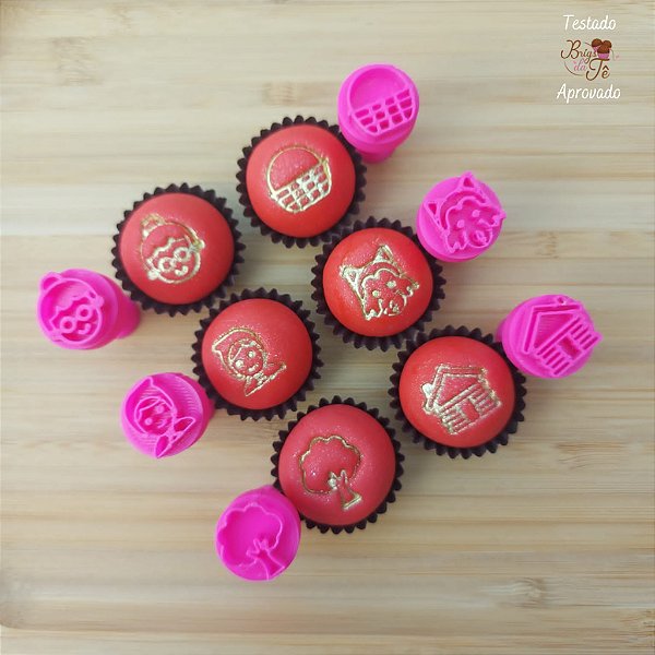 Carimbos para Docinhos Brigadeiro Chapeuzinho Vermelho