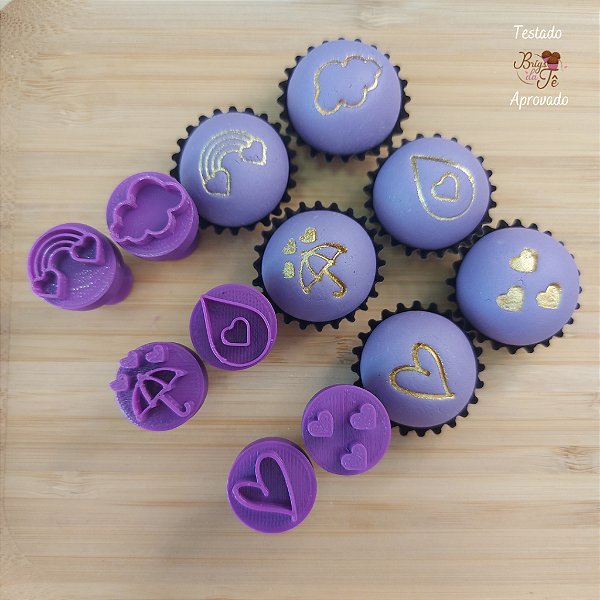 Carimbos para Docinhos Brigadeiro Chuva de Amor