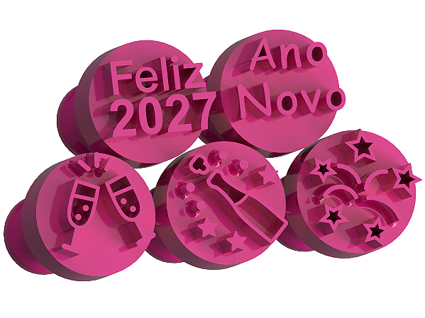 Carimbo para Docinhos Brigadeiro Ano Novo