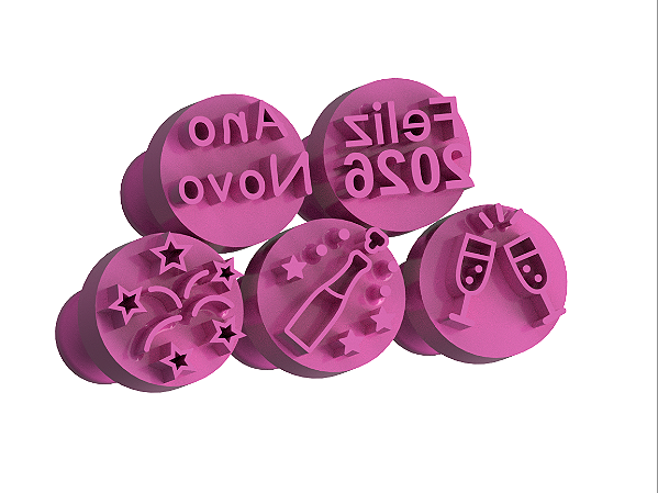 Carimbo para Docinhos Brigadeiro Ano Novo