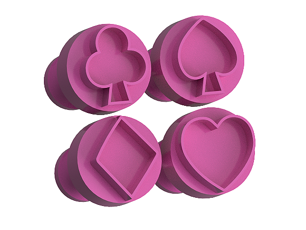 Carimbo para Doces Brigadeiros - Naipes de Cartas (Símbolos)