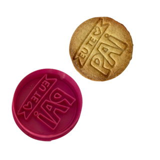 Marcador e Cortador Eu te Amo Pai Para pasta Americana e Biscoitos