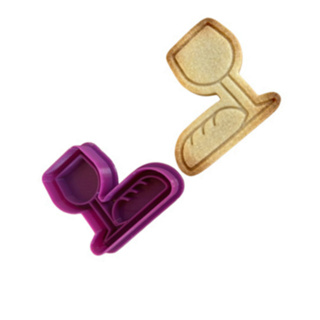 Cortador e Marcador/Cálice e Pão (Páscoa) para biscoitos, pasta americana, bolachas e massinhas