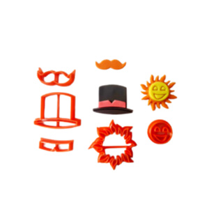 Kit Cortadores Mundo Musical 5cm