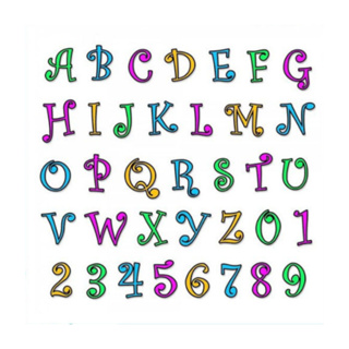 Cortador Alfabeto e Numerais - 4,5cm