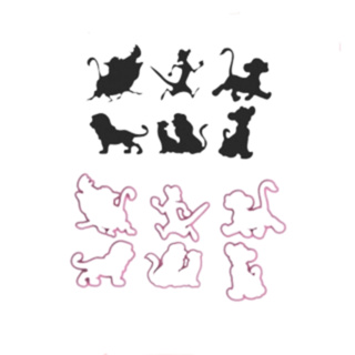 Kit Cortadores Leão - 5cm