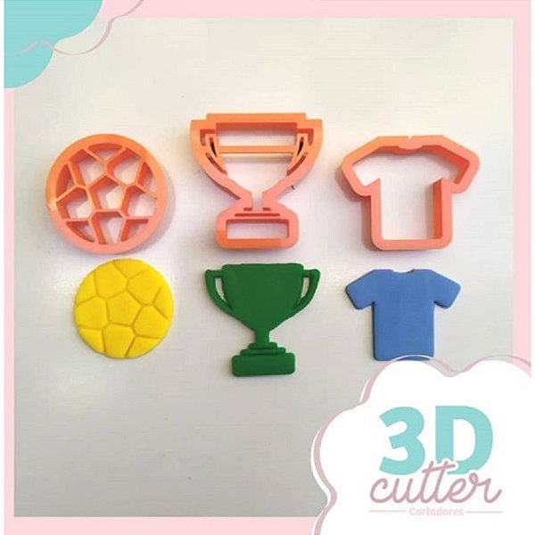 Kit Cortadores Futebol  4cm
