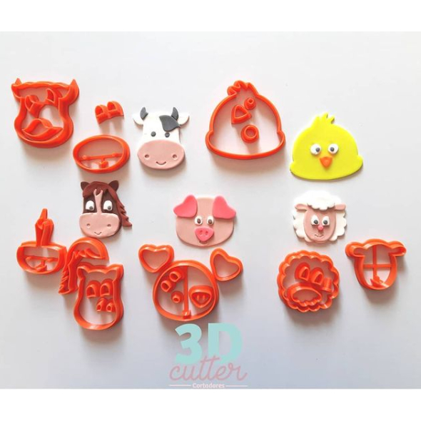 Kit Cortadores Fazendinha 5cm