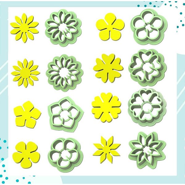Kit Cortadores Mini Flores 2cm