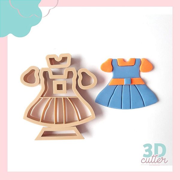 Cortador Vestido Chiquititas - 5cm